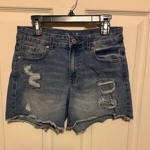 Jordache Blue Distressed Jean Shorts